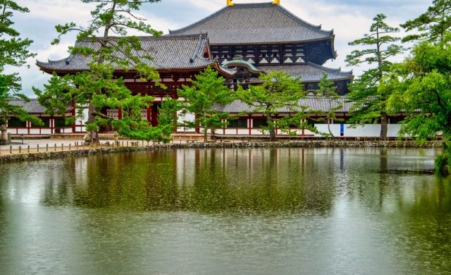 雨水・雨の東大寺大仏殿